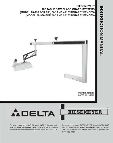 Delta 955 960 table saw - 78-960,