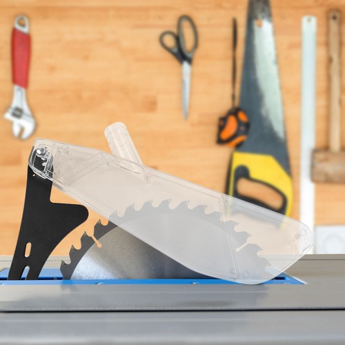Dust port table saw guard - dust‑port,