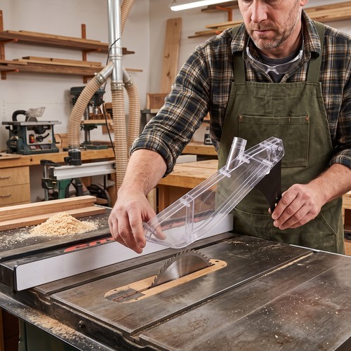 Transparent table saw - saw, blade